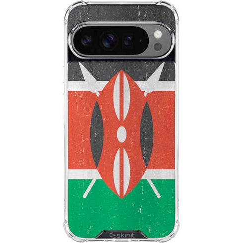 Kenya Flag Distressed Google Pixel 10 Pro Clear Case